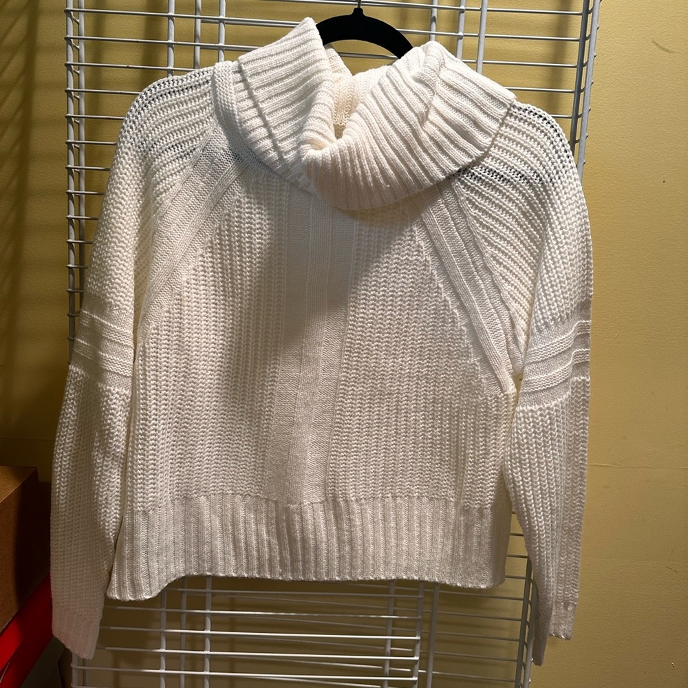 White Crop Sweater
